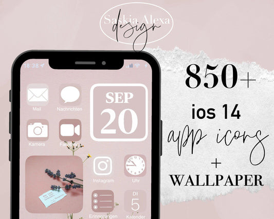650+ App Icons - Rose with Master Resell Rights - Lumière Noire Studio