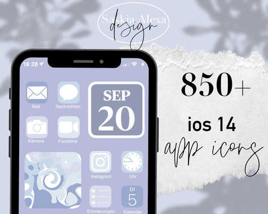 850+ App Icons - Winter with Master Resell Rights - Lumière Noire Studio