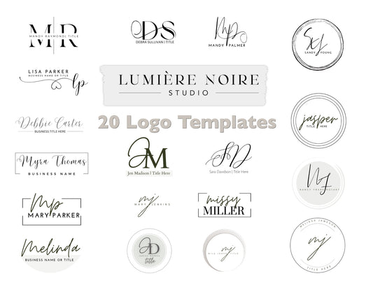 20 editable Logo Design - create as many logos as you want with Master Resell Rights