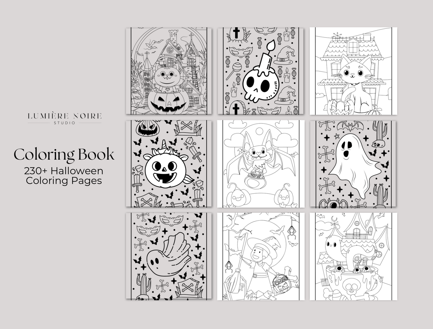 Halloween Coloring Book for Kids - 230+ Pages