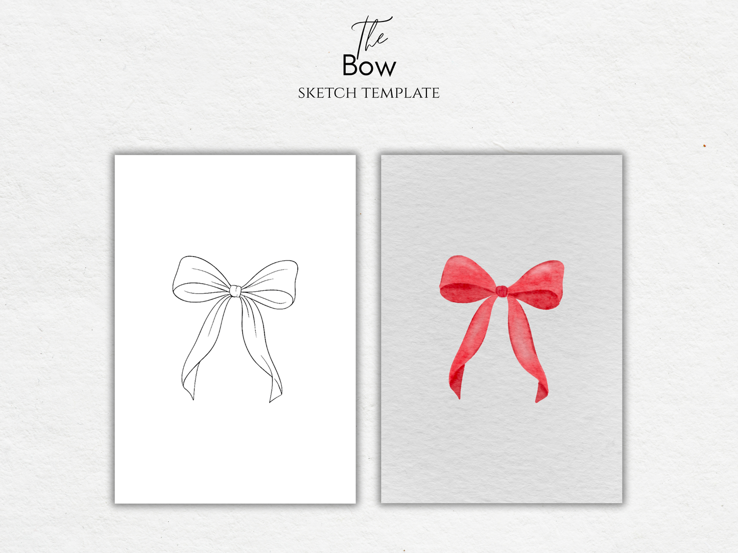 The Bow – Free Sketch Template for Watercolor & Procreate