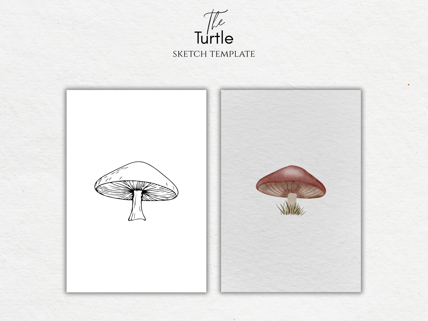 The Mushroom – Free Sketch Template for Watercolor & Procreate