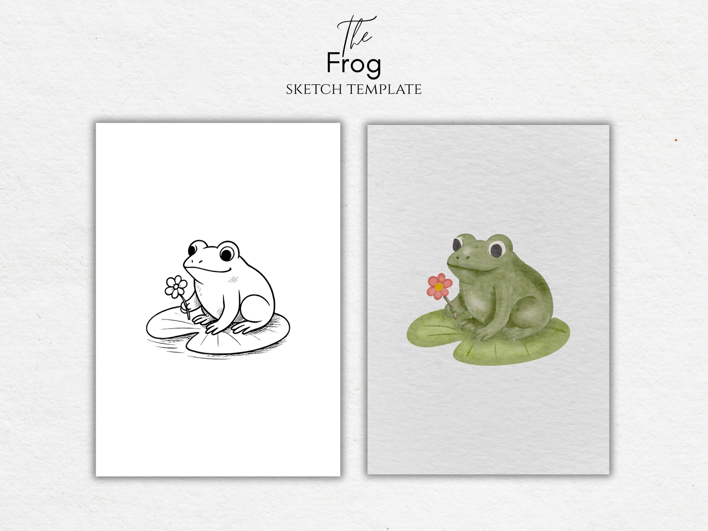 The Frog – Free Sketch Template for Watercolor & Procreate