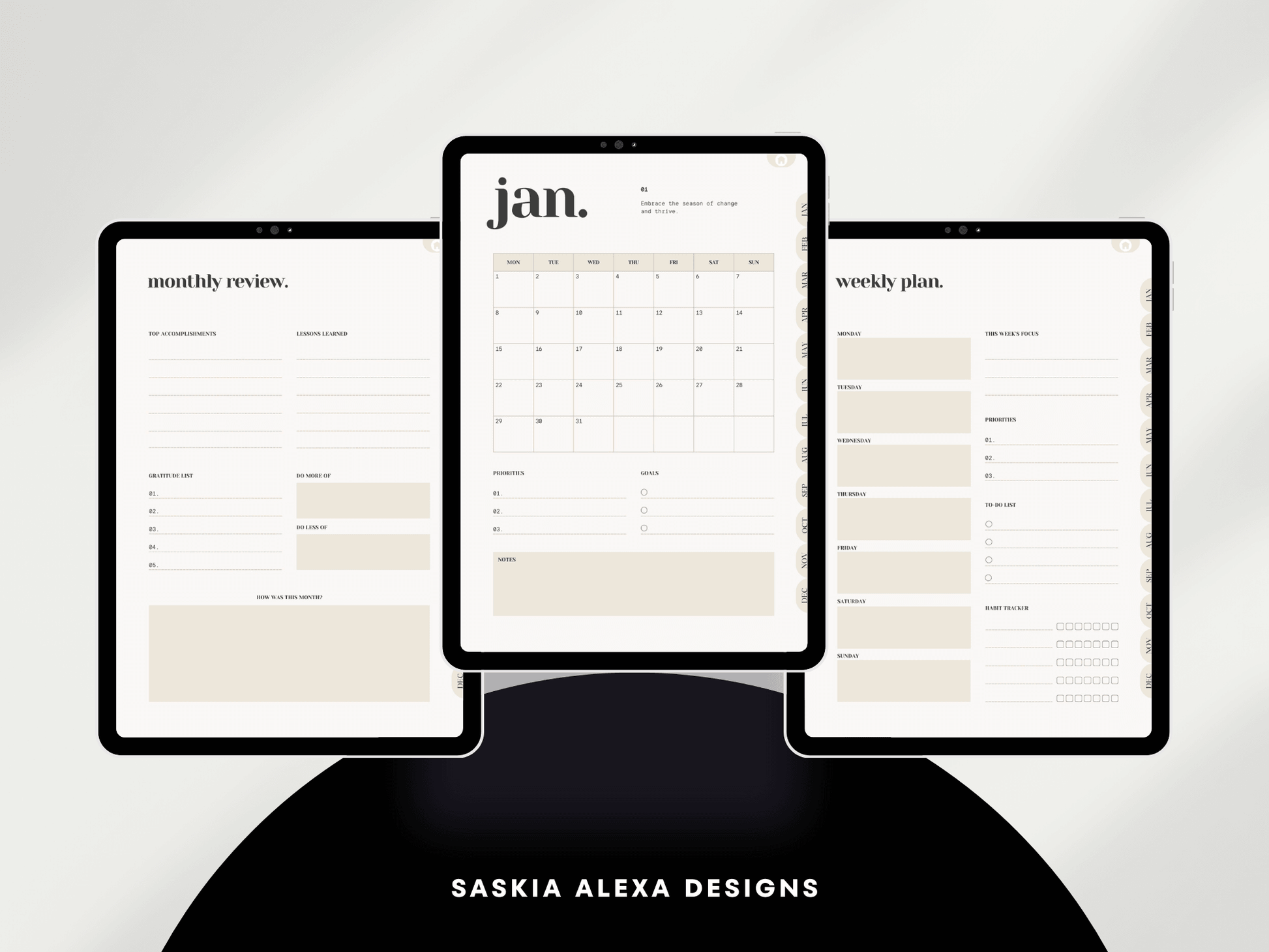 Digital Planner 2024 with Master Resell Rights - Lumière Noire Studio