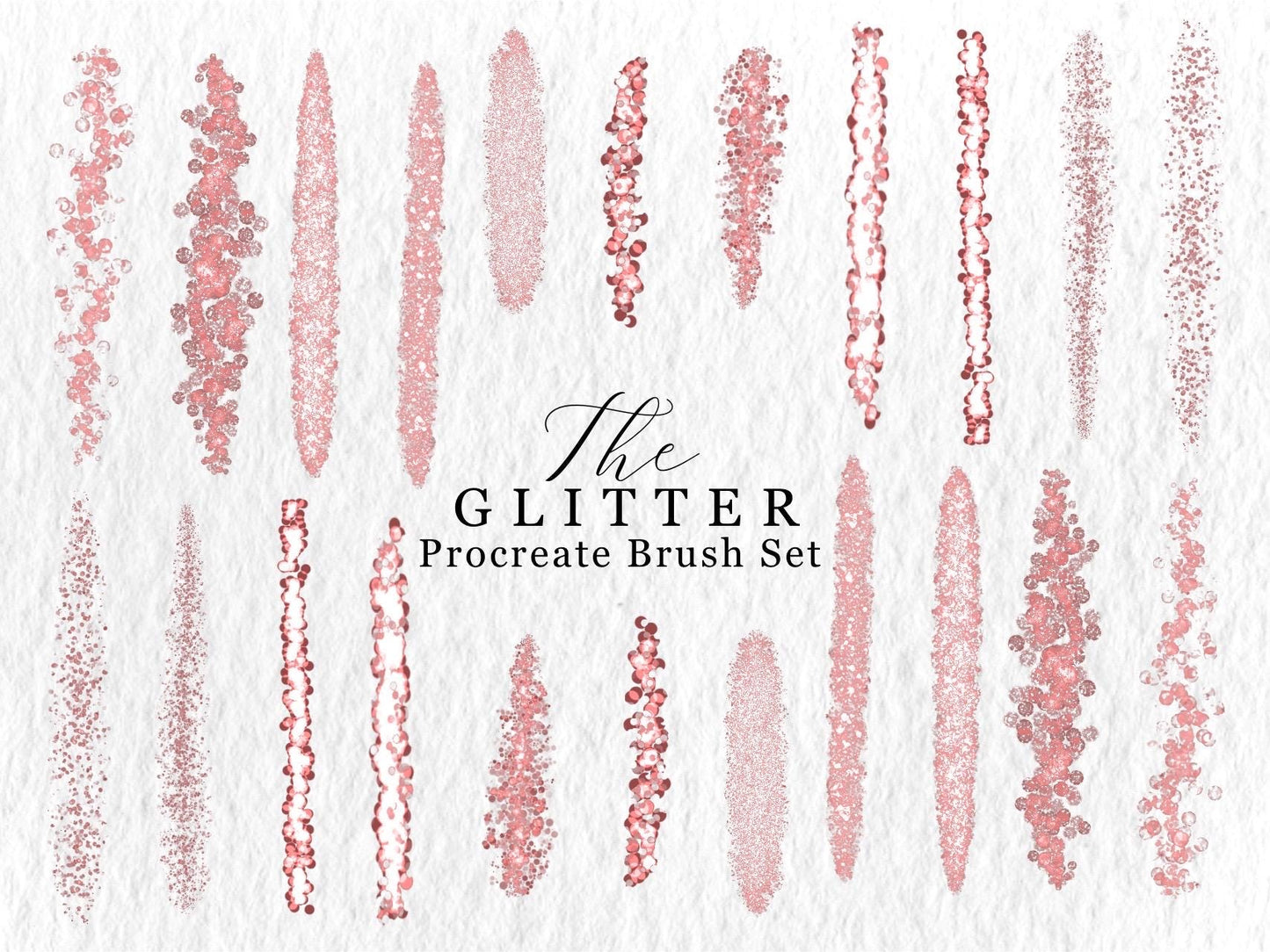 Glitter Procreate Brush Set – Sparkle Brushes | Metallic Glitter Stamp Brushes, Shimmer Texture Set for Procreate, Digital Art