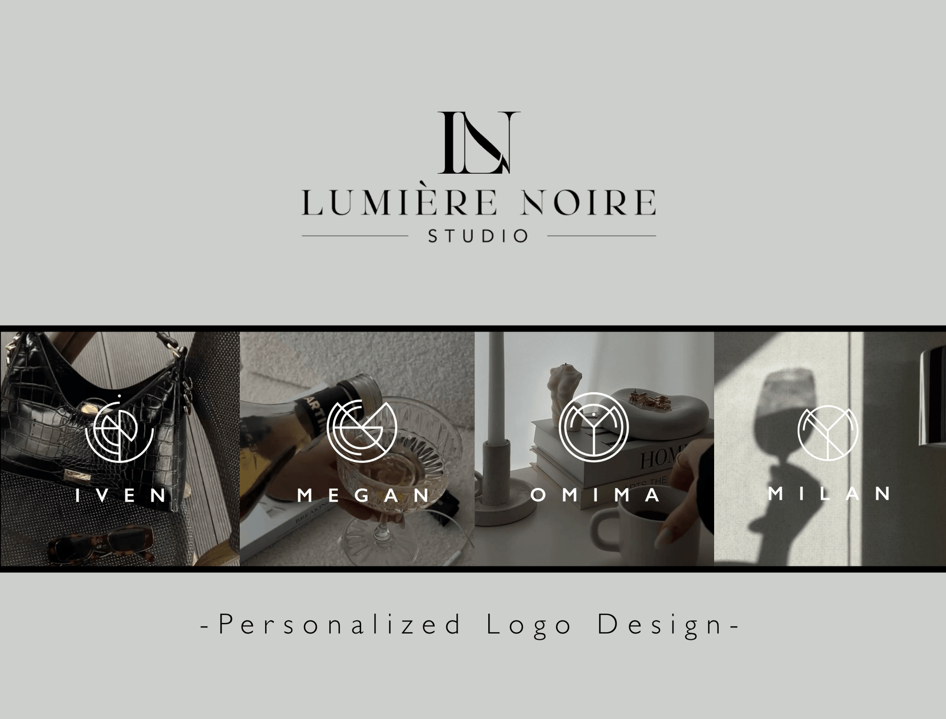 Logo Design - Geometric Circle Style - Lumière Noire Studio