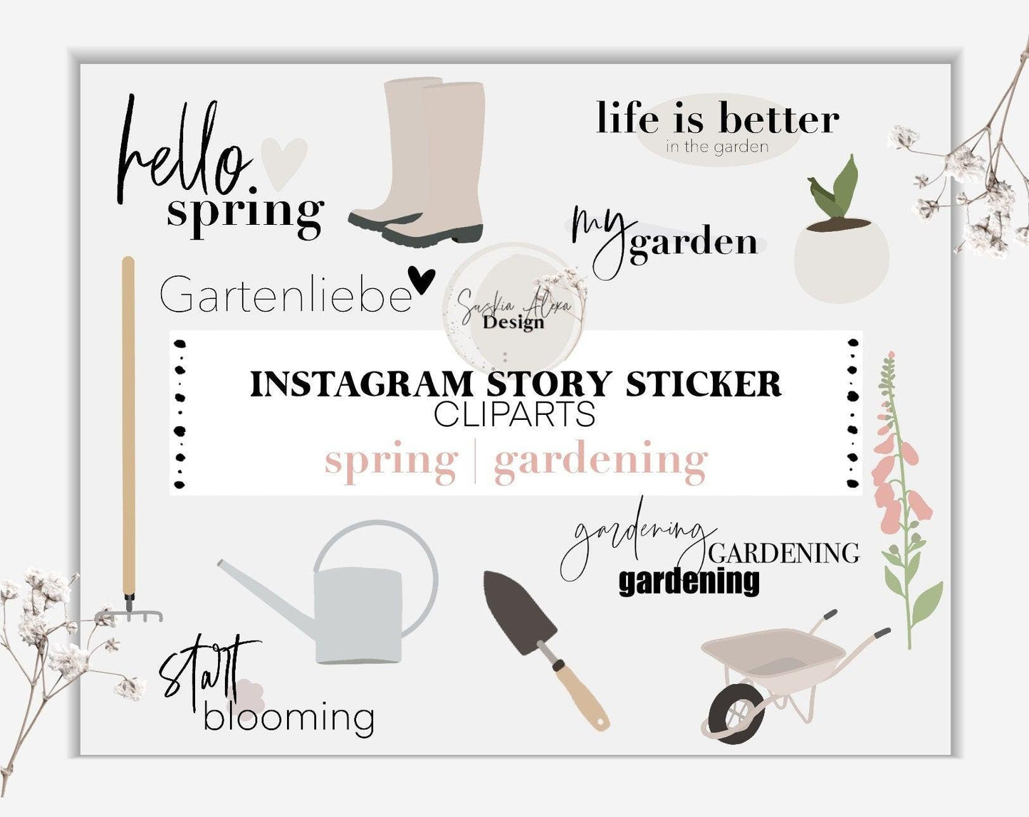 Instagram Story Sticker - Spring with Master Resell Rights - Lumière Noire Studio