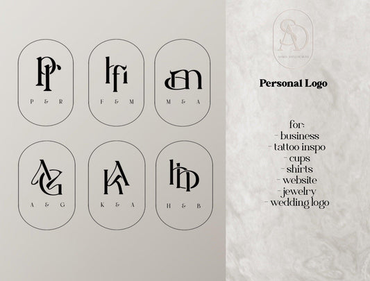 Personalized design | logo | monogram | digital file JPG/PNG - Lumière Noire Studio