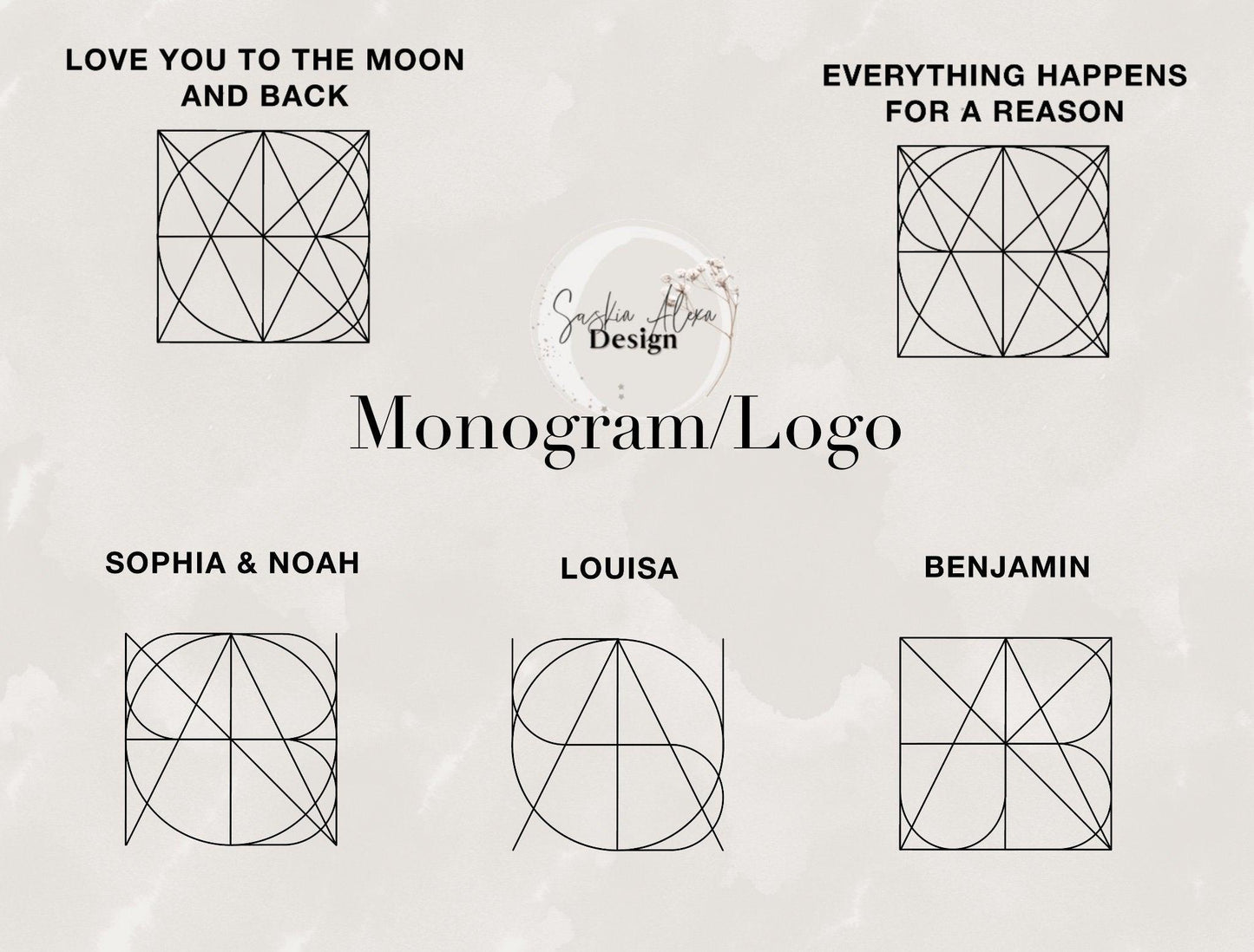 Word/Name Logo | Monogram | PNG+JPEG File - Lumière Noire Studio