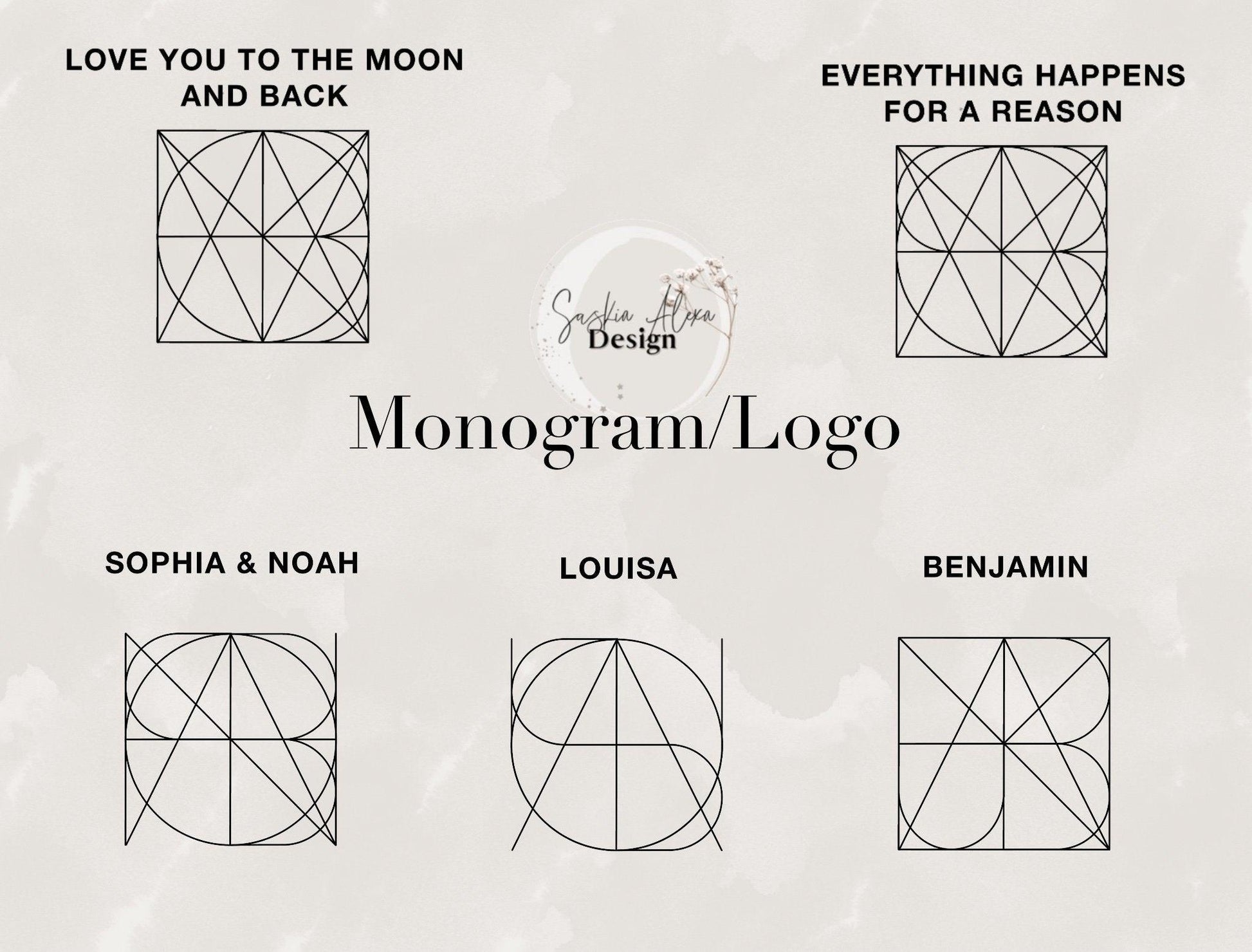 Word/Name Logo | Monogram | PNG+JPEG File - Lumière Noire Studio