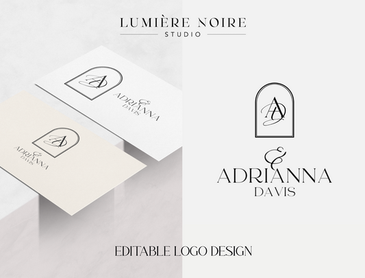 editable Logo Design - Adrianna Davis Style