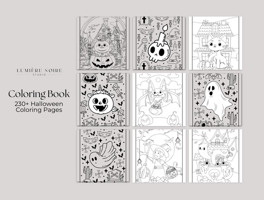 Halloween Coloring Book for Kids - 230+ Pages