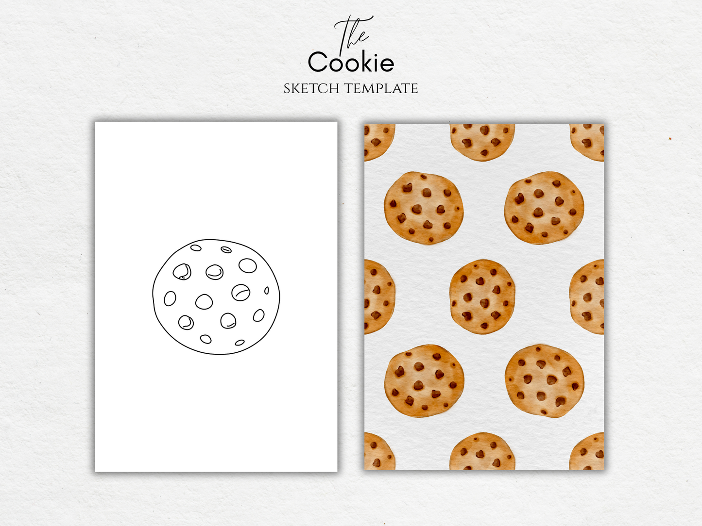 The Cookie – Free Sketch Template for Watercolor & Procreate