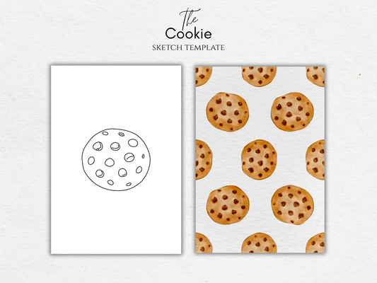 The Cookie – Free Sketch Template for Watercolor & Procreate
