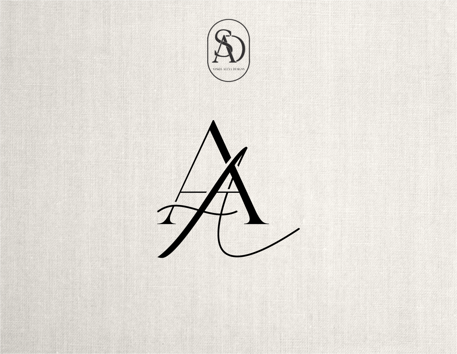 A & A - logo design | calligraphy | minimal - Lumière Noire Studio