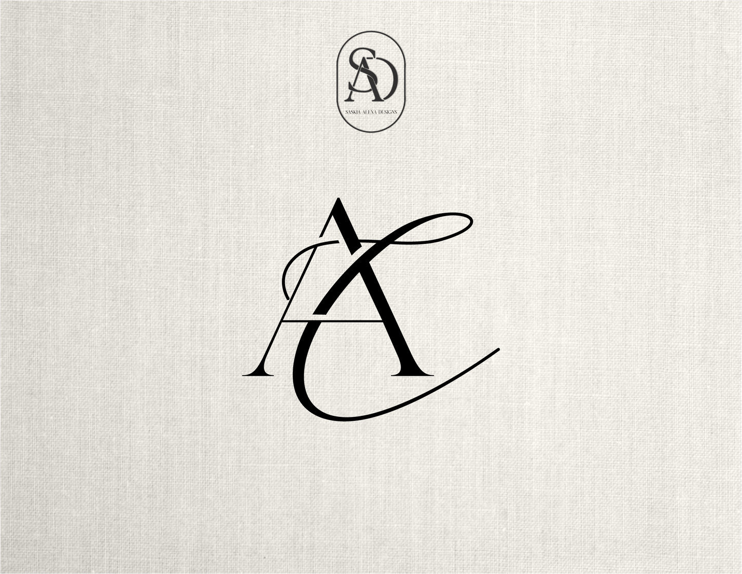 A & C - logo design | calligraphy | minimal - Lumière Noire Studio