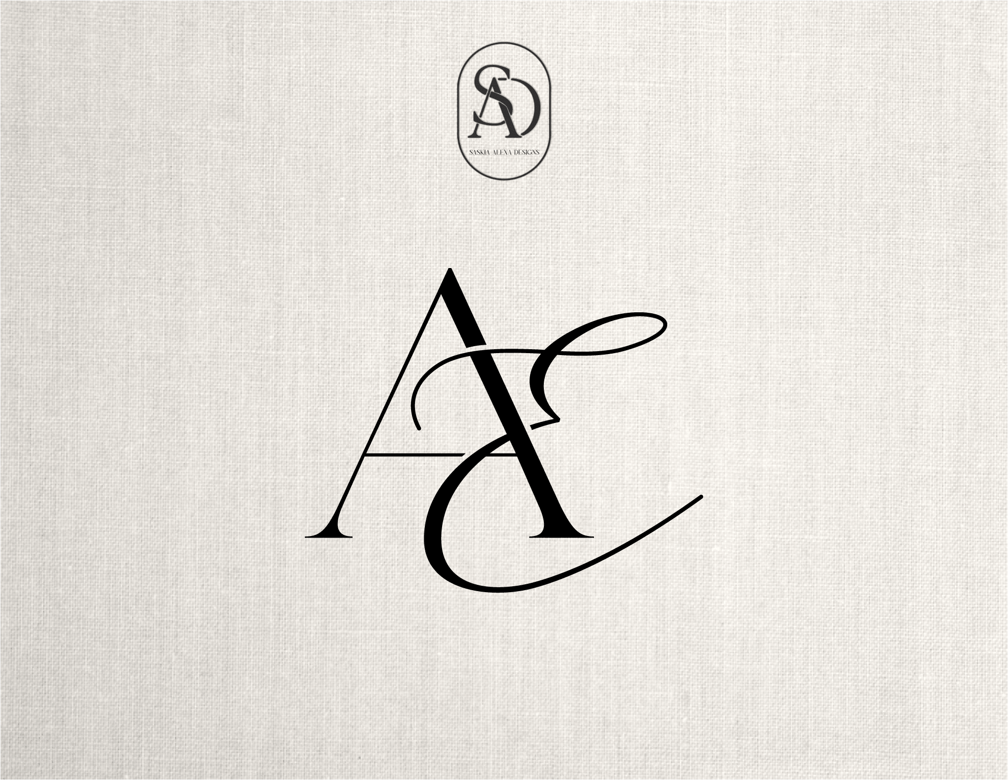 A & E - logo design | calligraphy | minimal – Lumière Noire Studio