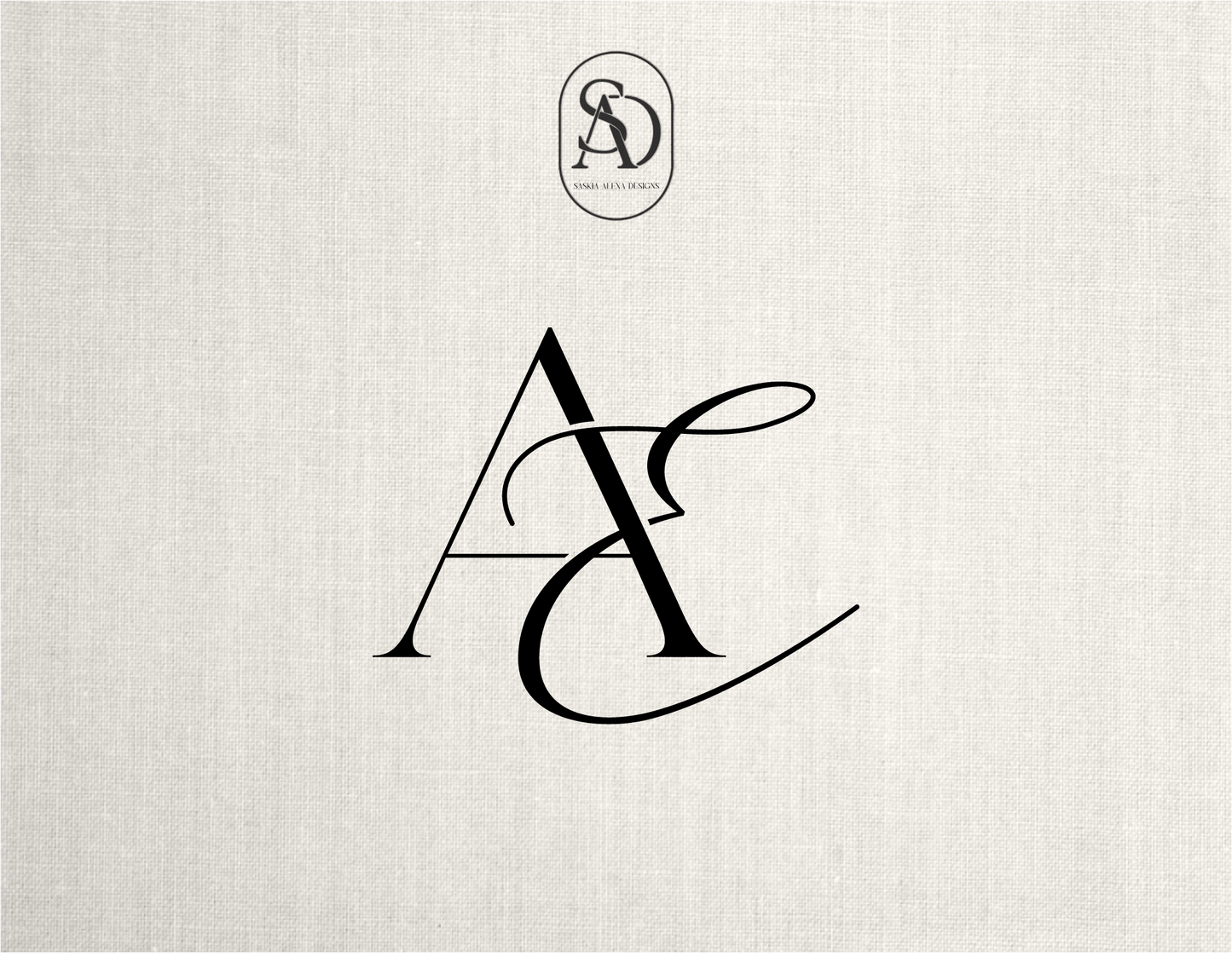 A & E - logo design | calligraphy | minimal - Lumière Noire Studio