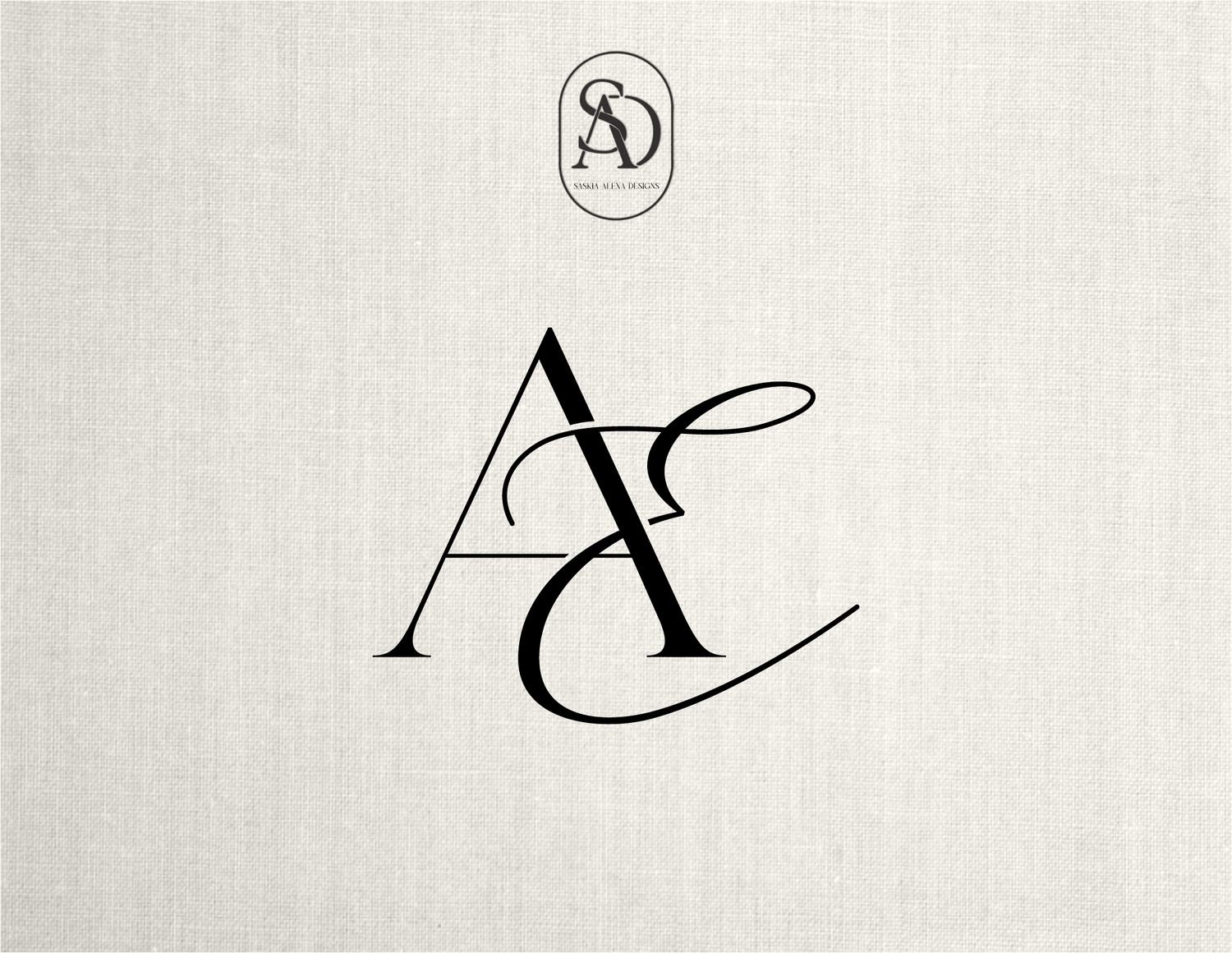 A & E - logo design | calligraphy | minimal - Lumière Noire Studio