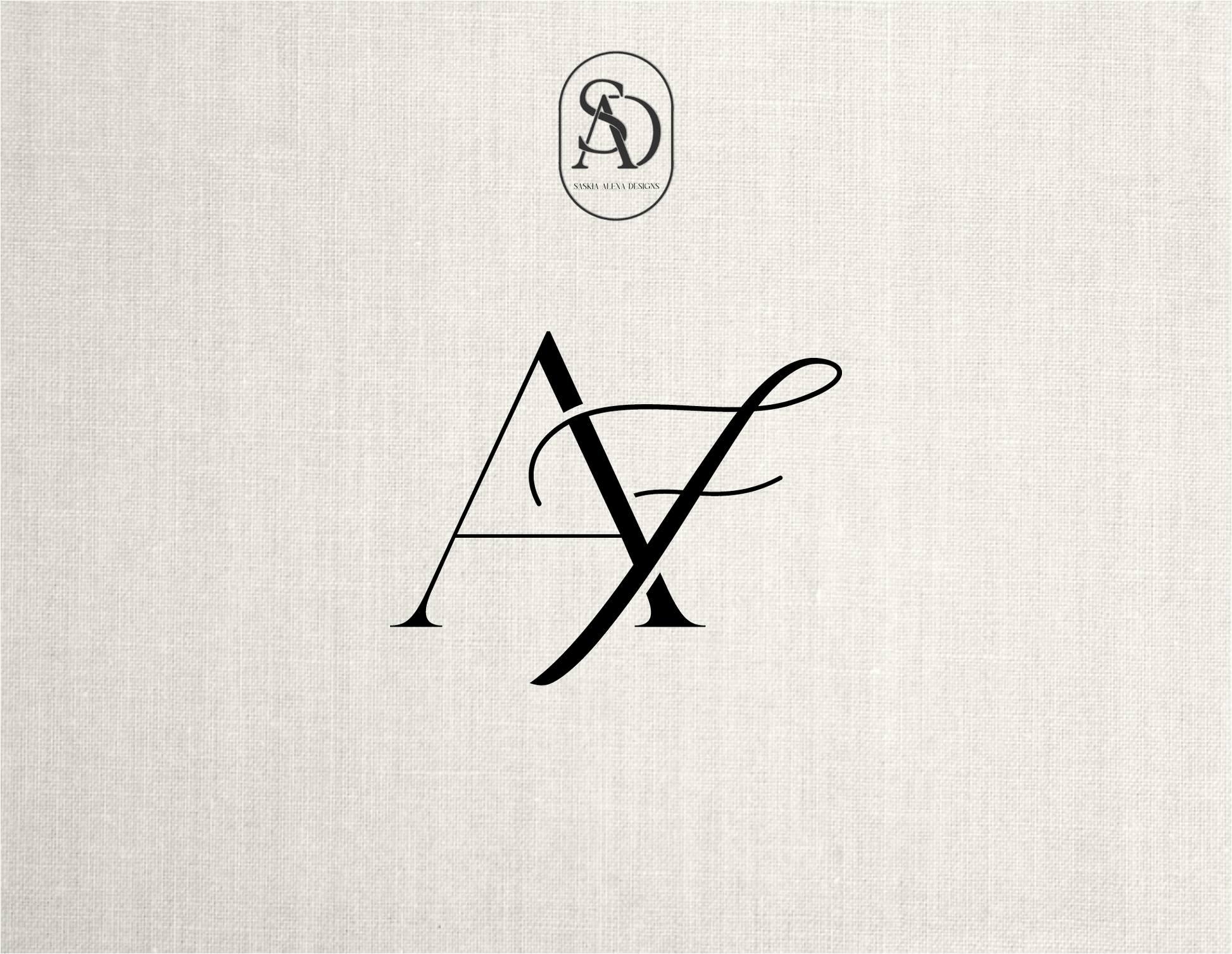 A & F - logo design | calligraphy | minimal - Lumière Noire Studio