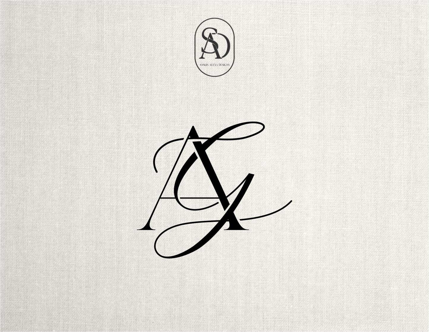 A & G - logo design | calligraphy | minimal - Lumière Noire Studio