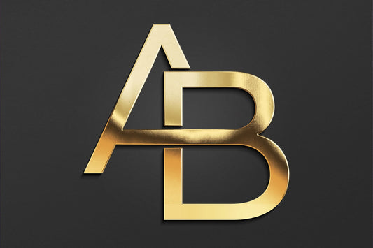 A & B - Letter Logo Design | Instant Download | Premade Logo | Wedding Logo | Couple Logo