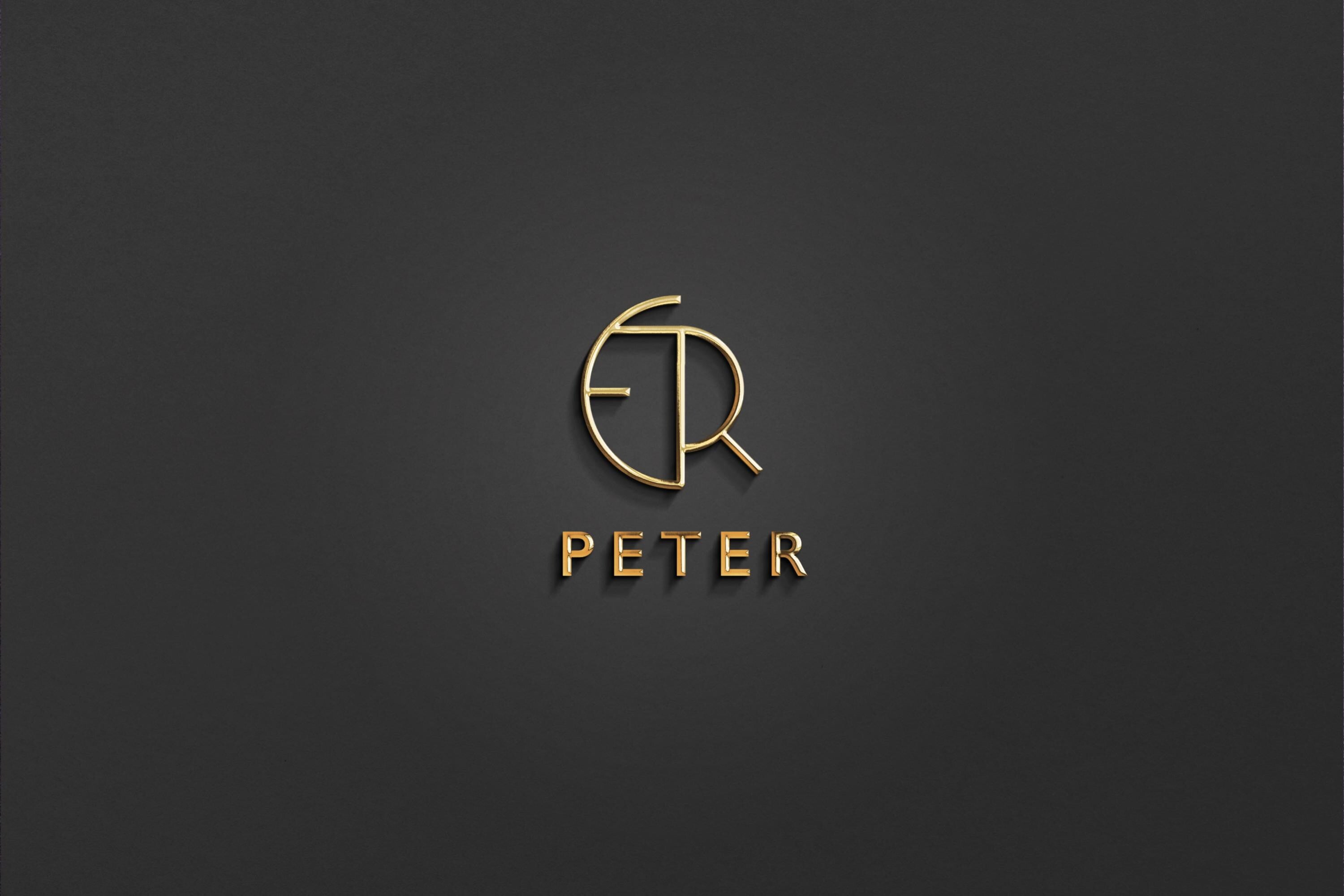 Peter Li Logo PETER - Name Logo Design | Instant Download | Premade Logo | Minimalis ...