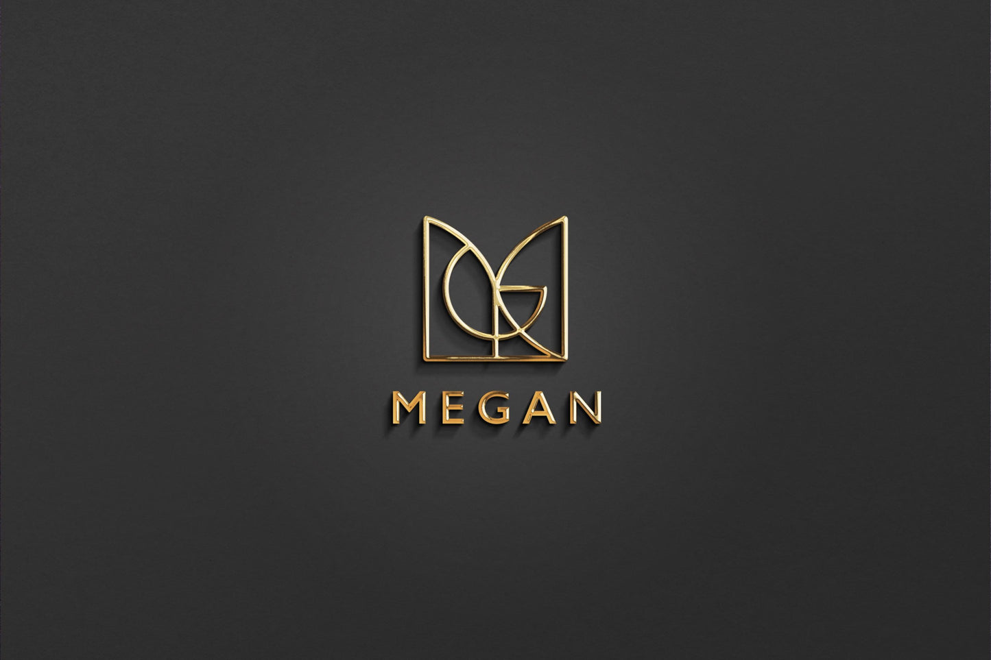 MEGAN - Name Logo Design | Instant Download | Premade Logo | Minimalist Design