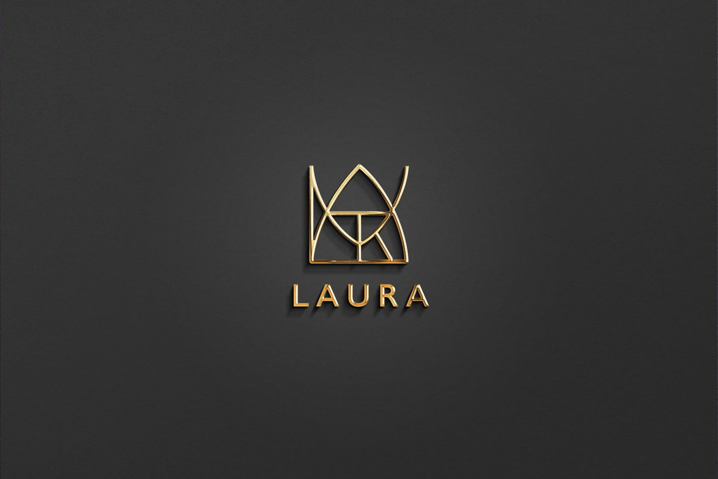 LAURA - Name Logo Design | Instant Download | Premade Logo | Minimalist Design