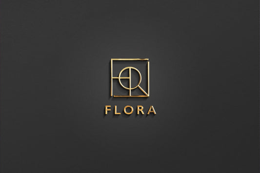 FLORA - Name Logo Design | Instant Download | Premade Logo | Minimalist Design