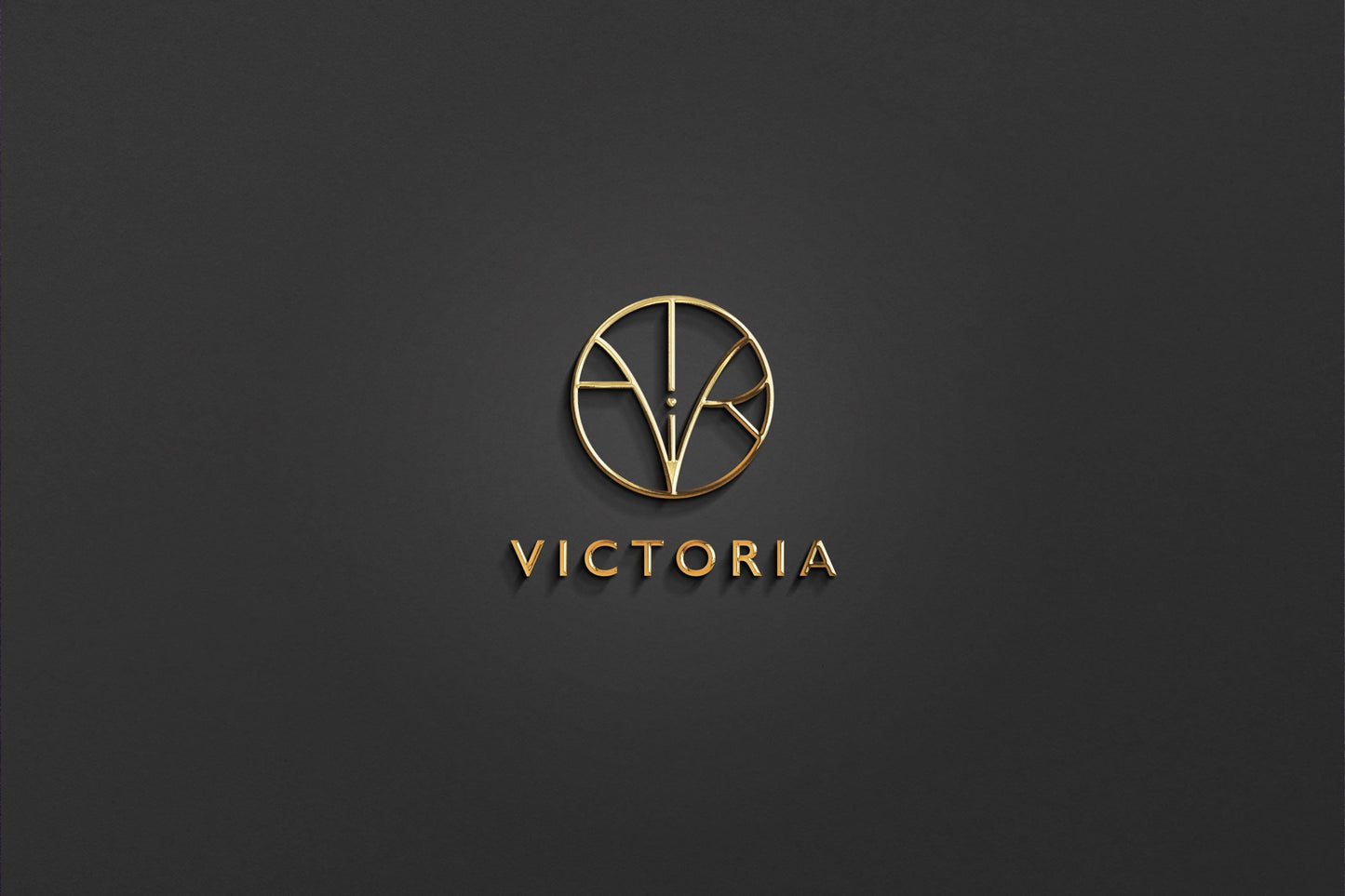 VICTORIA - Name Logo Design | Instant Download | Premade Logo | Minimalist Design