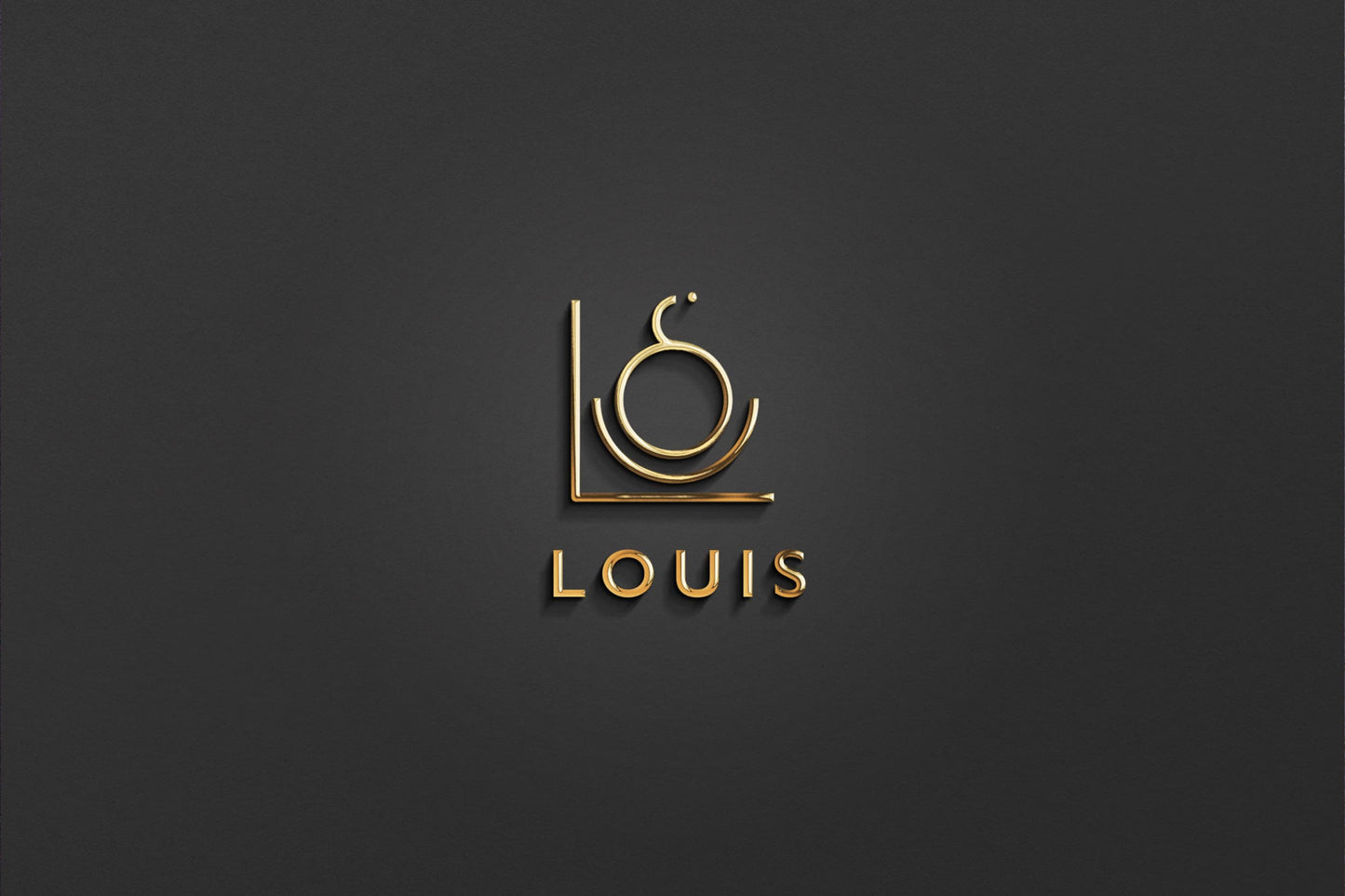 LOUIS - Name Logo Design | Instant Download | Premade Logo | Minimalist Design