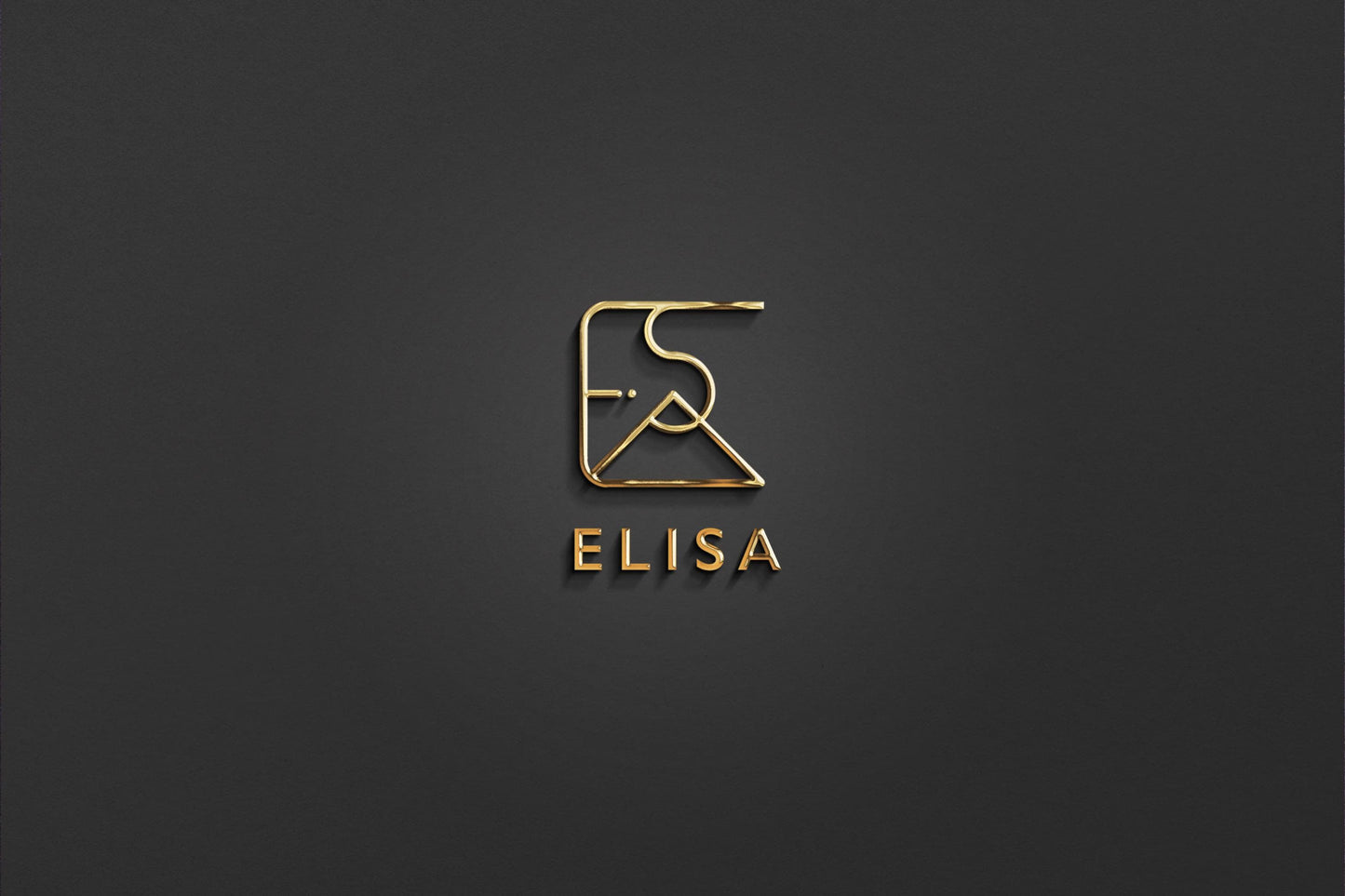 ELISA - Name Logo Design | Instant Download | Premade Logo | Minimalist Design