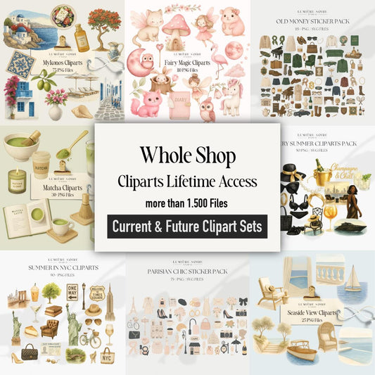 Lifetime Clipart Access | XXL Clipart Bundle with Unlimited Download of All Current & Future Clipart Sets with Master Resell Rights