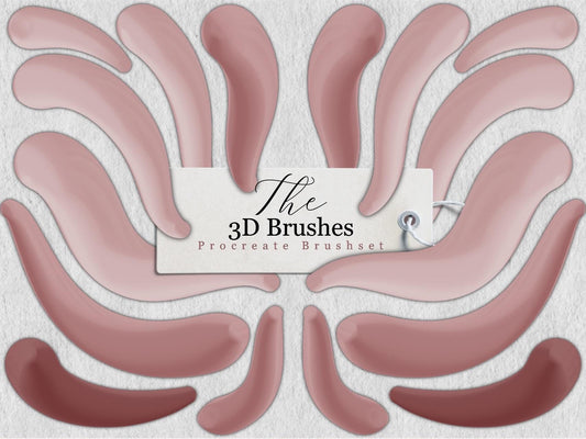 3D Procreate Brushset – Realistic Glossy Brushes for Digital Painting, Highlights & Clay Textures