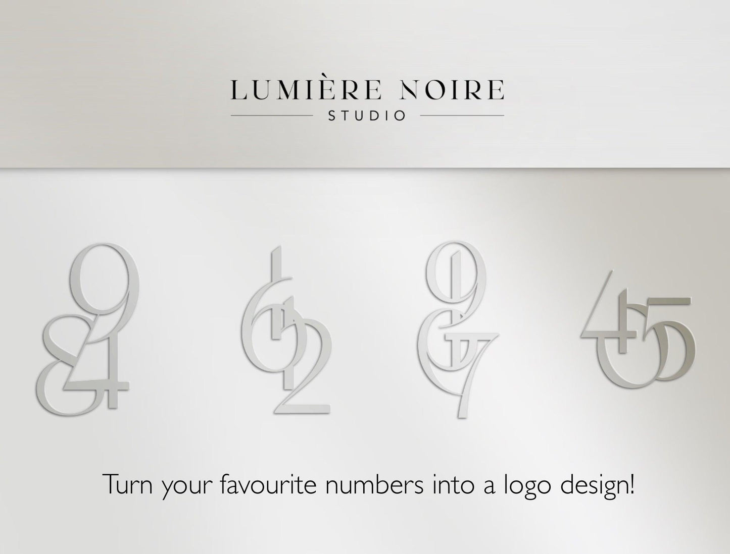 Logo Design - Numbers Style - Lumière Noire Studio