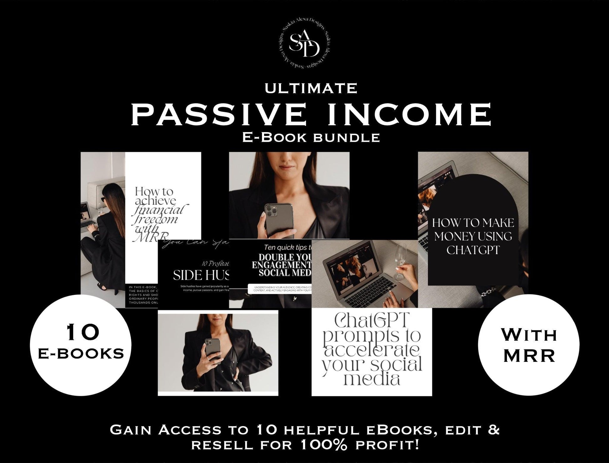 Ultimate passive Income E-Book Bundle with Master Resell Rights - Lumière Noire Studio